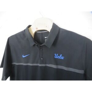UCLA Bruins Polo Shirt Mens 3XL Black Nike Dri Fit NCAA Football Modern Collar